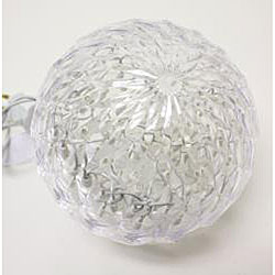 Holiday LED 6-inch White Crystal Sphere Light