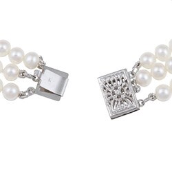 Pearls For You 14k Gold Pearl and 1/10ct TDW Diamond Necklace (4-4.5 mm) (H-I, I1-I2)