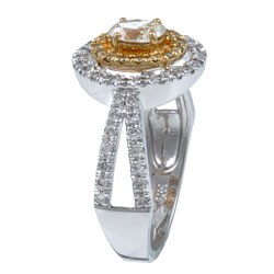 14k Two-tone Gold 4/5ct TDW Yellow and White Diamond Ring (H-I, I1)
