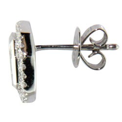 14k White Gold 4/5ct TDW Mosaic Diamond Earrings (H-I, SI1)