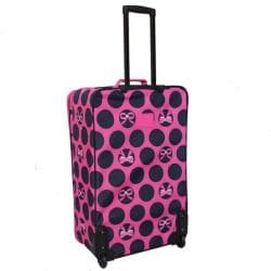 Rockland Designer Polka Dot/ Ribbon Expandable 4-piece Luggage Set