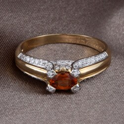 Encore by Le Vian 14k Gold Garnet and 1/3ct TDW Diamond Ring (I-J, I1-I2)