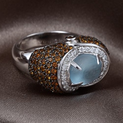 Encore by Le Vian 14k Gold Topaz and 1/4ct TDW Diamond Ring (H-I, SI1-SI2)