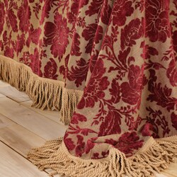 Victoria Burgundy Floral Chenille Bedspread