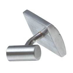 Gerald David Bauman Silver Polished and Satin Cuff Links