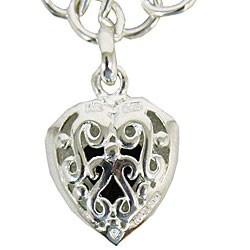 14k Gold and Sterling Silver Mosaic Opal Doublet Heart Charm Bracelet