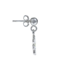 Sterling Essentials Sterling Silver Daisy Ball Stud and Dangle Earrings