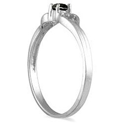 10k White Gold 1/10ct TDW Black Diamond Promise Ring