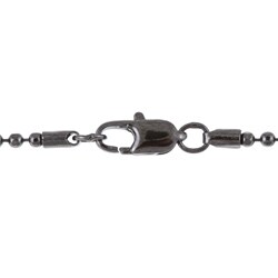 Black Sterling Silver Diamond Cross Pendant