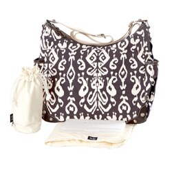 OiOi Chocolate Ikat Hobo Diaper Bag