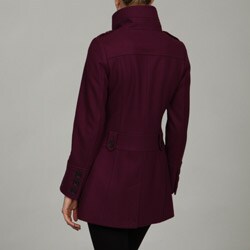 Tommy Hilfiger Women's Low-Waisted Wool Blend Coat 