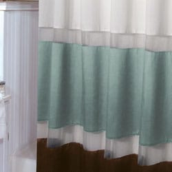 Marin Aquamarine and Brown Shower Curtain | Overstock.