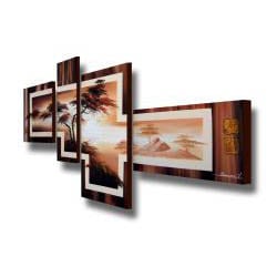 Above the Mountain 4 piece Gallery wrapped Canvas Art Set