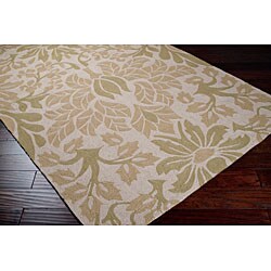 Hand-hooked Bliss Off-white Floral Rug (5' x 8')