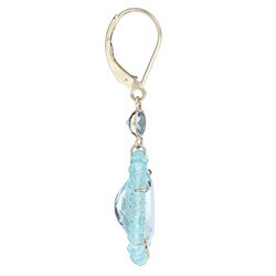 Zoe B 14k Gold Blue Topaz and Apatite Dangle Earrings