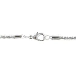 Hermosa Silvertone Created Stone Fashion Necklace