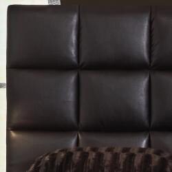 Sarajevo Dark Brown Tufted Upholstered Queen Bed
