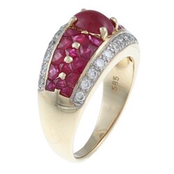 Encore by Le Vian 14k Gold 1/2ct TDW Diamond and Ruby Ring (H-I, SI2)