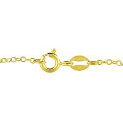 14k Gold and Sterling Silver Diamond Accent Clover Key Necklace