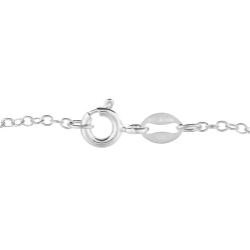 Sterling Silver Diamond Accent Heart Cutout Key Necklace