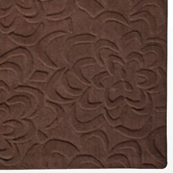 Candice Olson Loomed Chocolate Floral Plush Wool Rug (9' x 13')
