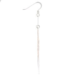 Sterling Essentials Two-tone 14k Rose Gold over Silver Diamond Lace Earrings