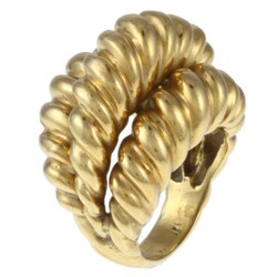18k Yellow Gold Twisted Cable Estate Ring