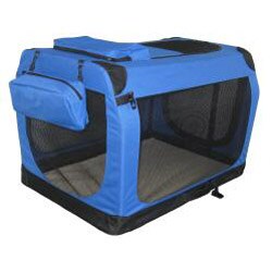 Go Pet Club Blue 32-inch Soft Folding Dog Crate House