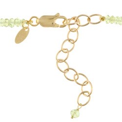 Zoe B 14k Gold over Silver Peridot 'Love' Charm Necklace