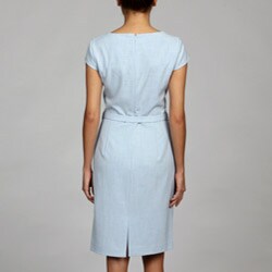 Calvin Klein Women's Belted Cap Sleeve Dress