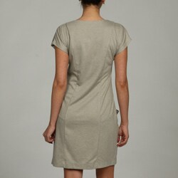 Jessica Simpson Women's Taupe Drape Pocket Shift Dress