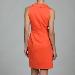 Taylor Women's Sleeveless Ruffle Neck Detail Empire Waist Dress