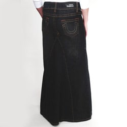 Tabeez Women's Cotton-blend Black Mermaid Denim Skirt