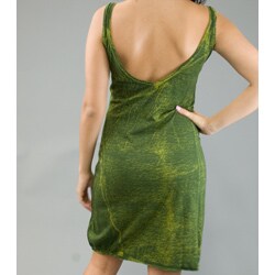 AtoZ Women's Cotton Distressed Tank Dress