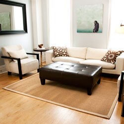 Bali Natural/ Tan Border Sisal Rug (5' x 8')