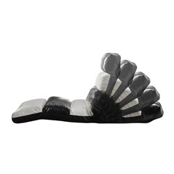Naomi Black and White Memory Foam Floor Lounge Chair