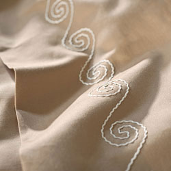 Grand Luxe Egyptian Cotton Sateen 300 Thread Count Swirl Queen-size Deep Pocket Sheet Set