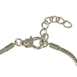 La Preciosa Silverplated Multi-colored Glass Bead and Charm Bracelet