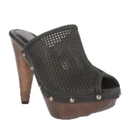 Beston Women's 'Suzy-01' Wood Platform Peep-toe Sandals