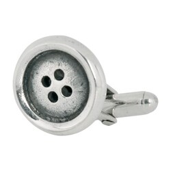 Sterling Silver Button-style Cuff Links