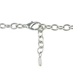 Charming Life Silvertone Rose Quartz and Jade Heart Charm Necklace
