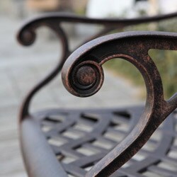 Brown 4-piece Cast Aluminum Outdoor Conversation Set