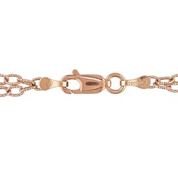 18k Pink Gold Amethyst and Pink Cubic Zirconia Circle Necklace