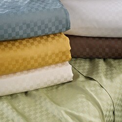 Savannah Woven Check Dobby 500 Thread Count Sheet Set