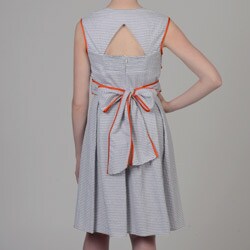 Tiana B Women's Striped Piped Seersucker Sun Dress