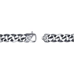 Stainless Steel Men's 8.5-inch Curb Chain Bracelet