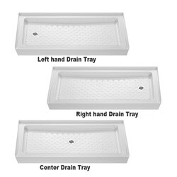 DreamLine Infinity Plus 60x72 Shower Door/ Amazon 36x60 Shower Base/ Backwall