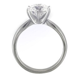 14k White Gold 2ct TDW Certified Clarity-enhanced Diamond Ring (I, SI3)