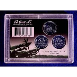 Wartime Steel Cents in Commemorative Holder
