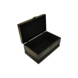 Classic Jewelry & Keepsake Box in Dark Mahogany Braid (Set of 2)